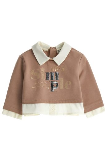 Sweat-shirt en coton Nuance D’Hiver pour bébé fille