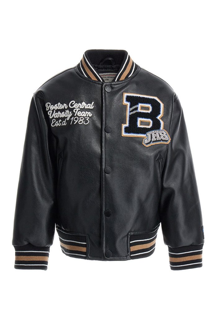 Vestes Garçon Bomber en Cuir Écologique