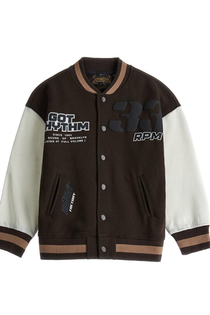 Bomber en coton surdimensionné Capsule Teen Boy