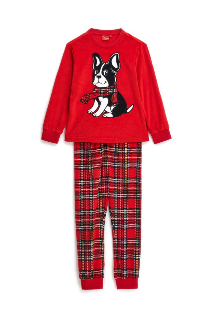 Pyjama capsule de Noël en micro-polaire pour garçon