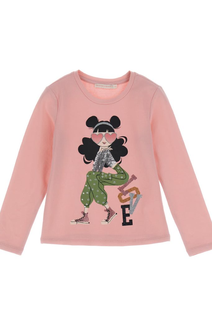 T-shirt à paillettes pour fille de la rentrée scolaire 1