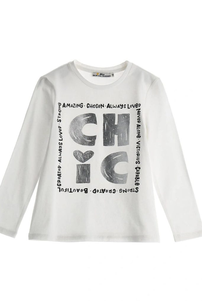T-shirt à strass « Automne en ville » pour fille