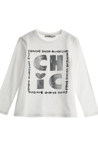 T-shirt à strass « Automne en ville » pour fille