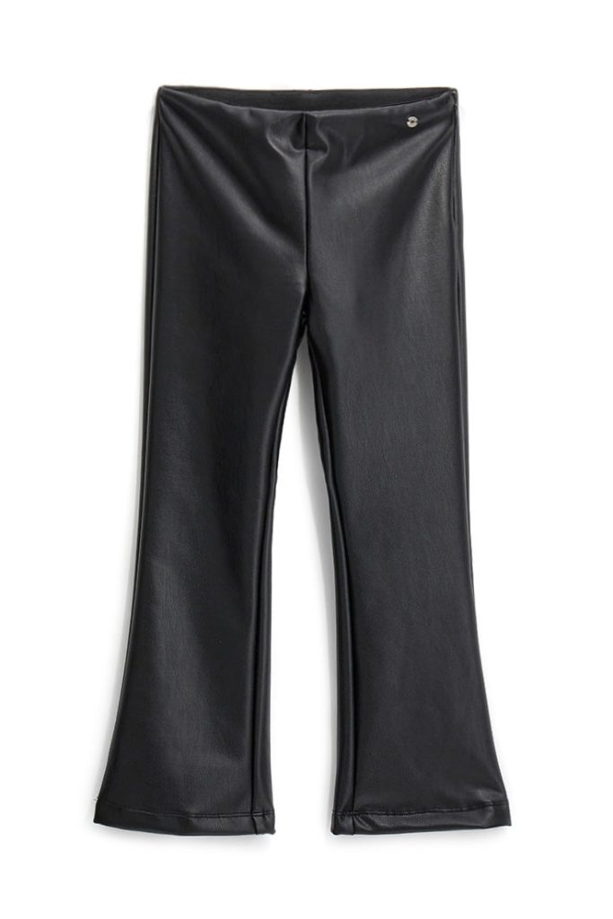 Pantalon en cuir écologique pour fille « Automne en ville »
