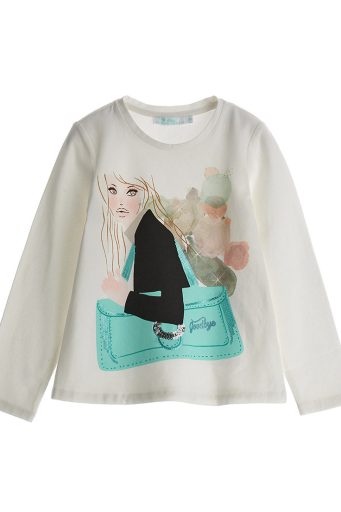T-shirt imprimé pailleté « Brille dans le froid » pour fille