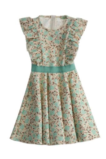Robe fleurie phosphorescente pour fille