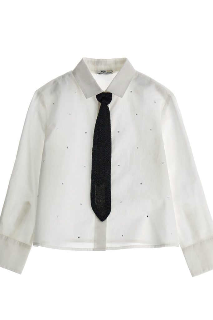 Chemise Natalizio pour fille avec cravate