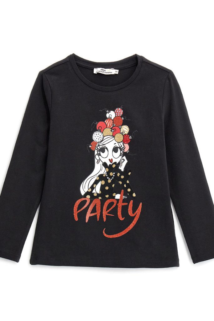 T-shirt à strass Natalizio Girl