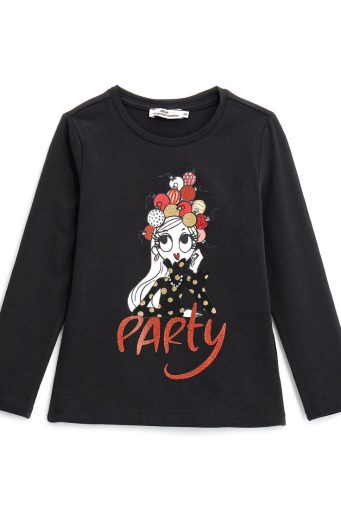 T-shirt à strass Natalizio Girl