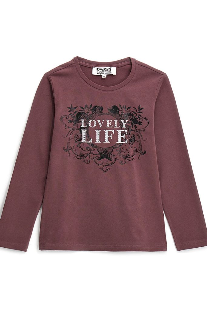 T-shirt ras du cou à manches longues pour adolescente Capsule