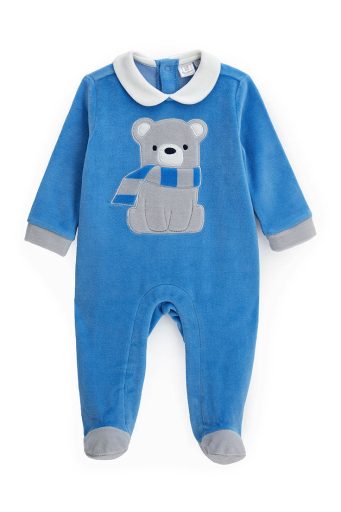 Barboteuse en chenille pour nouveau-né Winter Sky 2