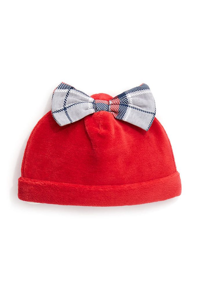 Bonnet de Noël en chenille pour nouveau-né 2