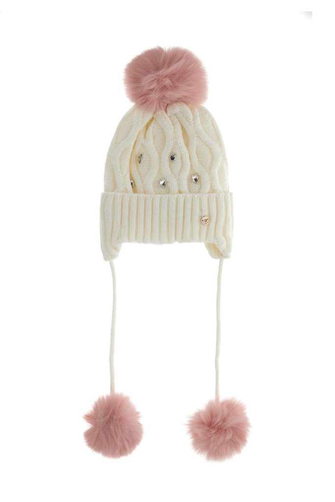Bonnet d’automne Basico pour bébé fille avec oreillettes
