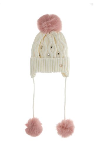Bonnet d’automne Basico pour bébé fille avec oreillettes