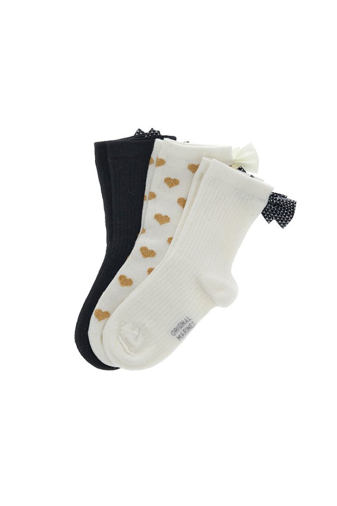 Lot de trois paires de chaussettes Basico Fall Girl avec flocons