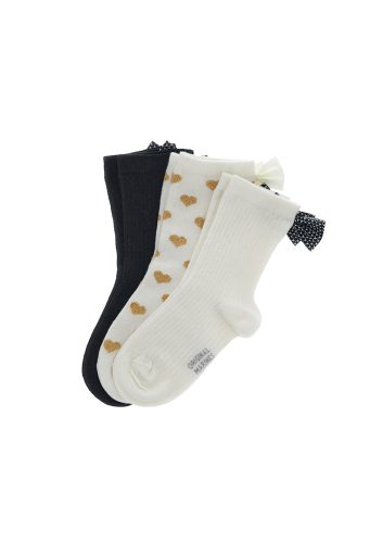 Lot de trois paires de chaussettes Basico Fall Girl avec flocons
