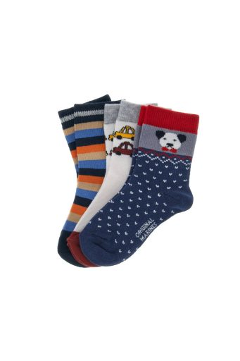Lot de trois paires de chaussettes courtes Basico Fall pour bébé garçon