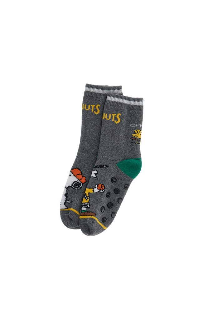Chaussettes antidérapantes Basico Fall pour bébé garçon à motif cacahuètes