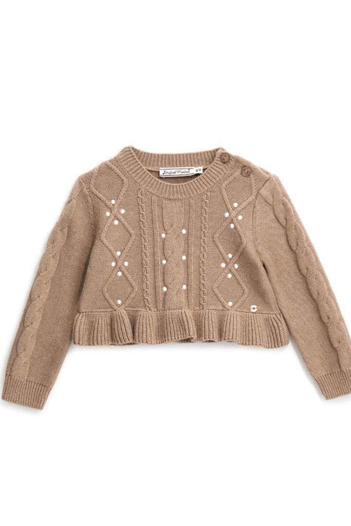 Pull perlé Nuance D’Hiver pour bébé fille