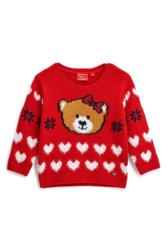 Pull bébé fille en laine mélangée capsule de Noël 2