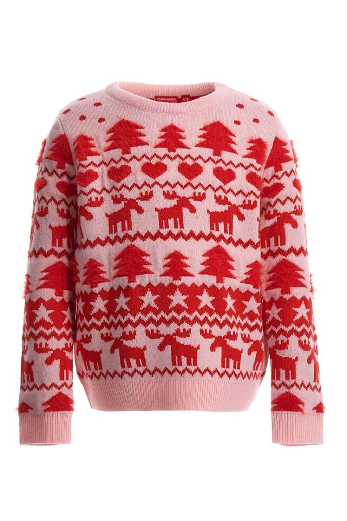 Pull Capsule de Noël en fils mélangés pour fille