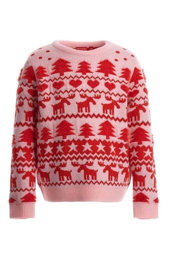 Pull Capsule de Noël en fils mélangés pour fille