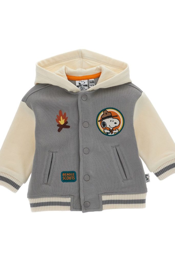 Cardigan Snoopy pour bébé garçon en déplacement