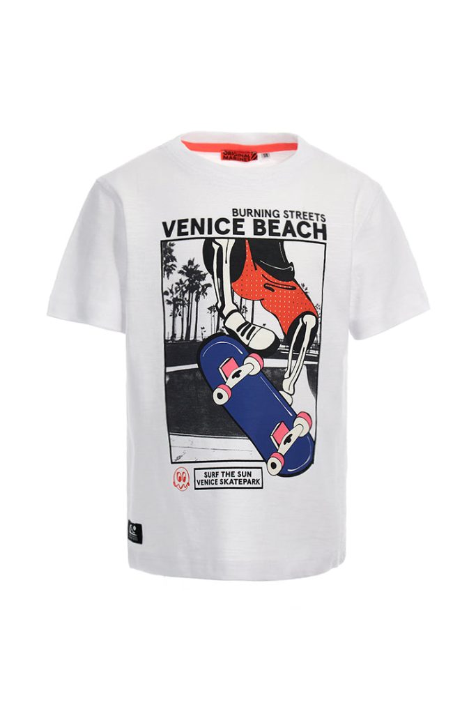 T-shirt en coton flamme garçon Restez à bord 2