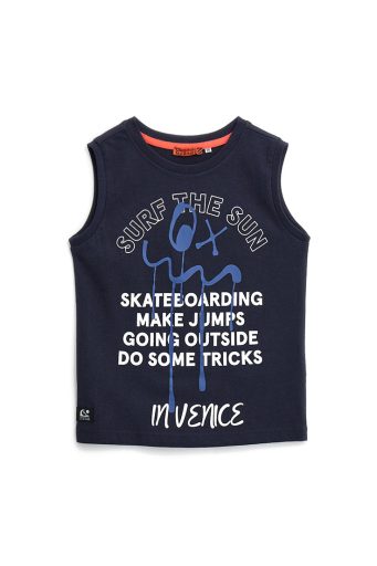 Débardeur en coton flamme Stay on board boy