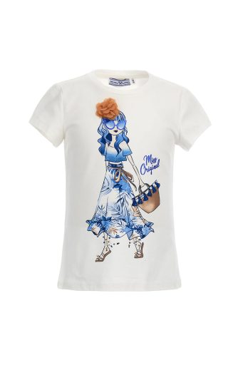 T-shirt romantique pour fille avec fleur