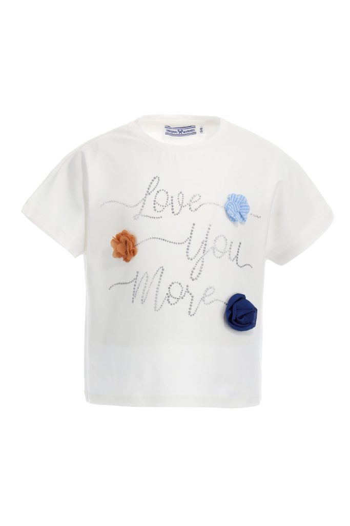T-shirt romantique pour fille avec fleurs