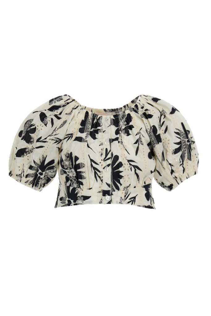 Haut court en coton style hippie chic pour fille