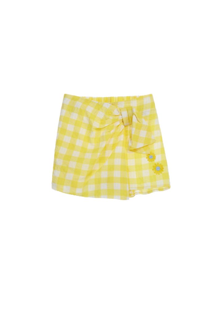 Jupe-pantalon d’été lumineuse pour fille avec fleurs