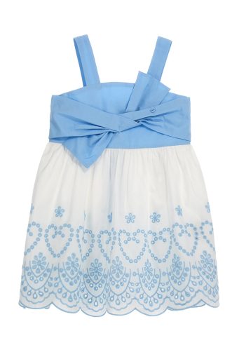 Robe d’été lumineuse pour fille avec nœud