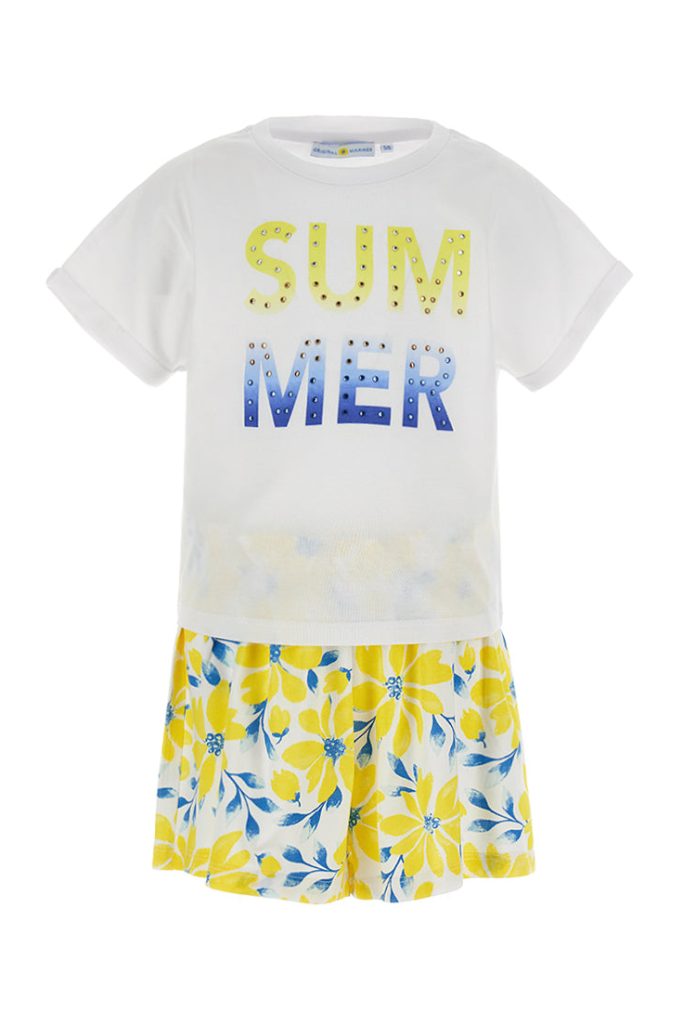 Ensemble t-shirt et pantalon d’été lumineux pour fille 2