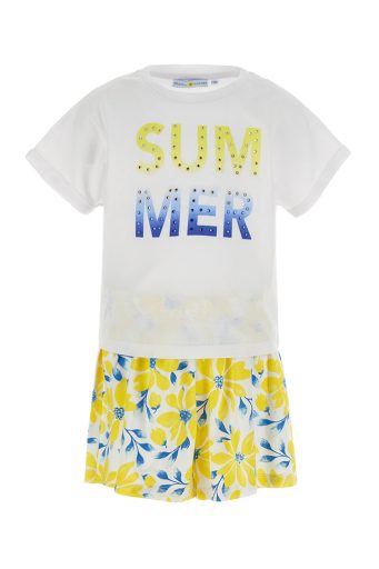 Ensemble t-shirt et pantalon d’été lumineux pour fille 2