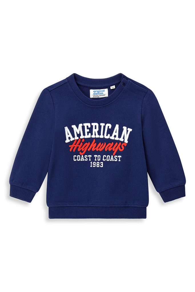 Sweat-shirt en denim capsule pour bébé garçon avec col, chemises et hauts