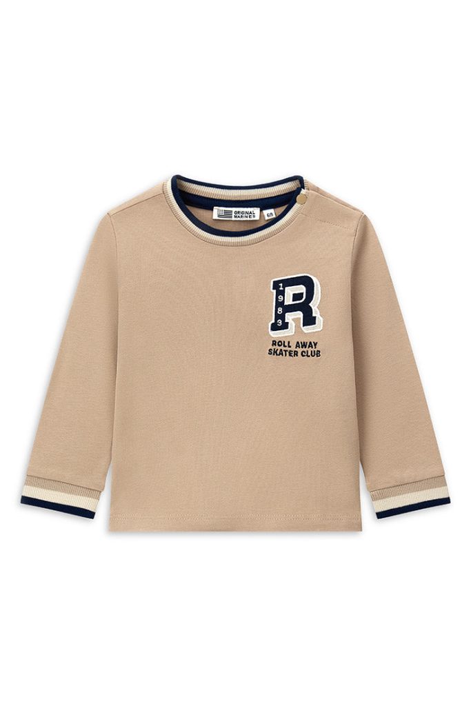 T-shirt bébé garçon Natural Varsity ML Chemises et hauts 1