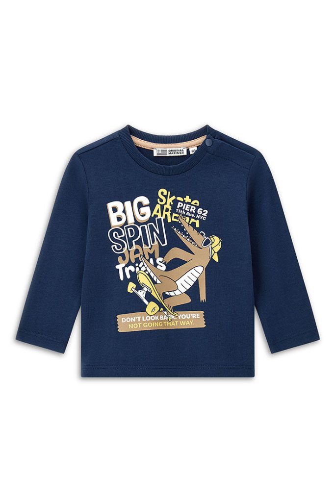 T-shirt bébé garçon Natural Varsity ML Chemises et hauts 3