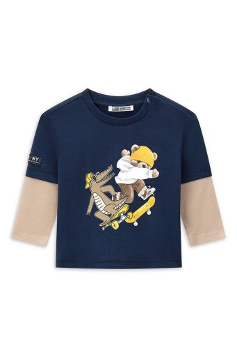T-shirt bébé garçon Natural Varsity ML Chemises et hauts 4