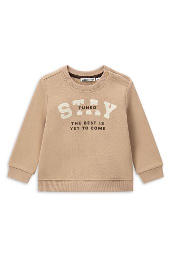 Sweat-shirt bébé garçon naturel avec col et chemises et hauts