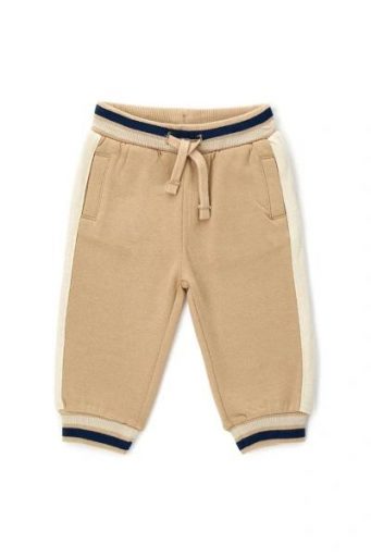 Pantalon en polaire naturelle style universitaire pour bébé garçon
