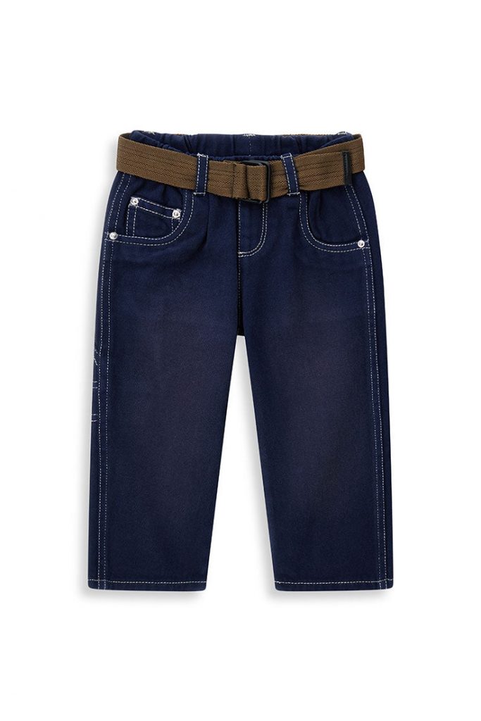 Pantalon universitaire naturel en sergé pour bébé garçon