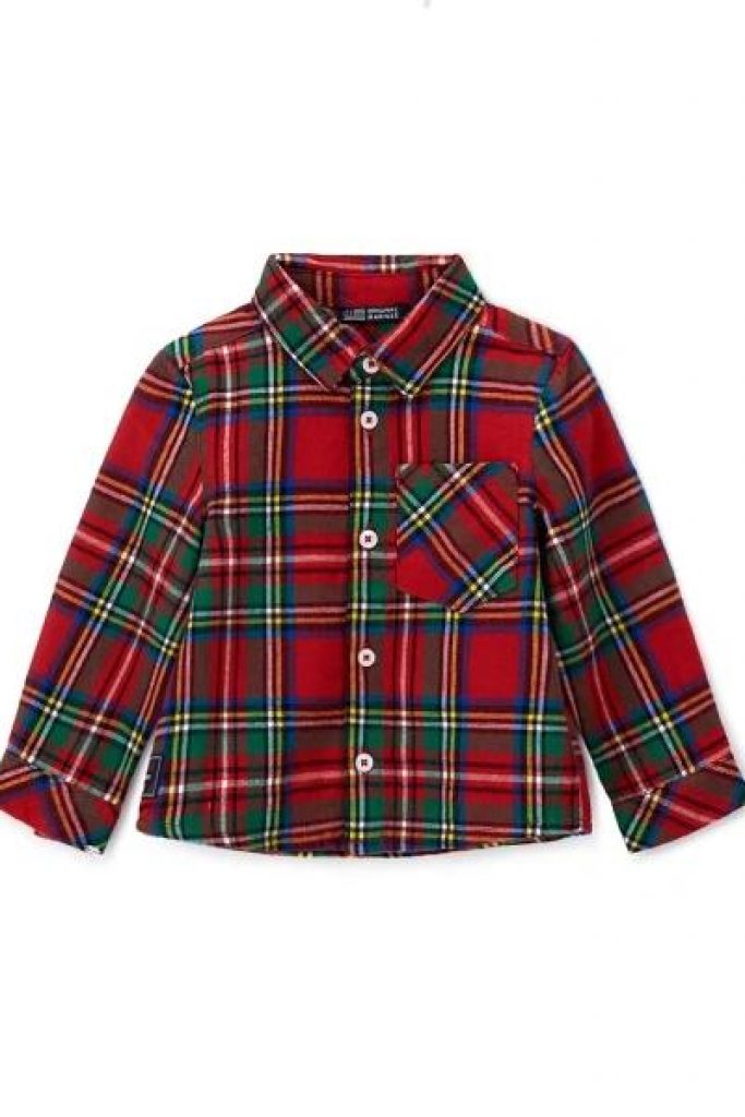 Chemise de fête tartan pour bébé garçon