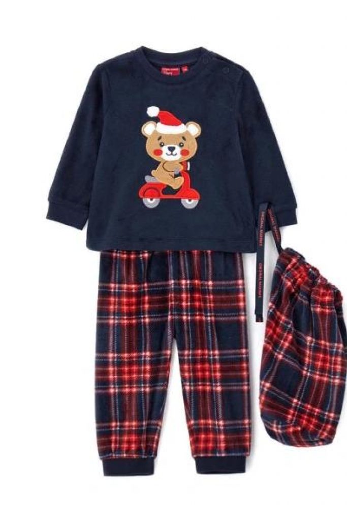 Pyjama capsule de Noël en chenille pour bébé garçon