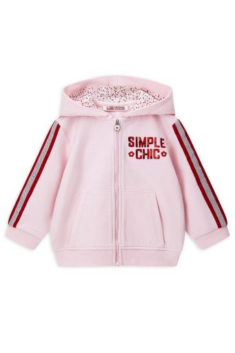Sweat-shirt à capuche ouverte pour bébé fille, chemises et hauts pour la rentrée scolaire