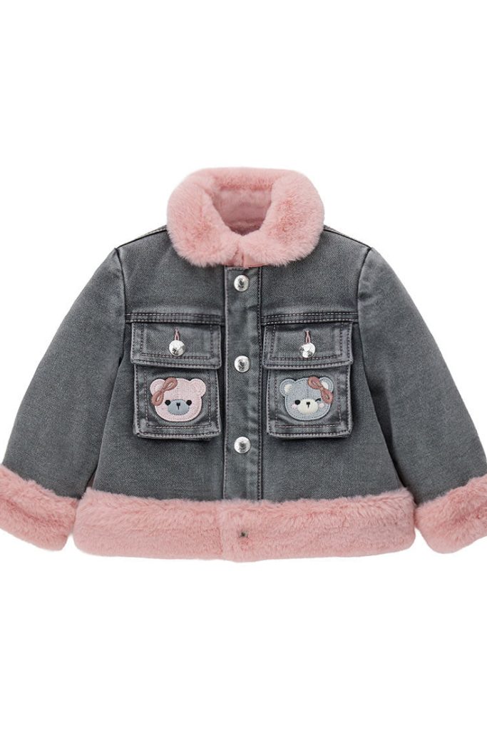Veste Teddy pour bébé fille, manteaux et vestes en jean