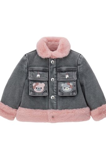 Veste Teddy pour bébé fille, manteaux et vestes en jean