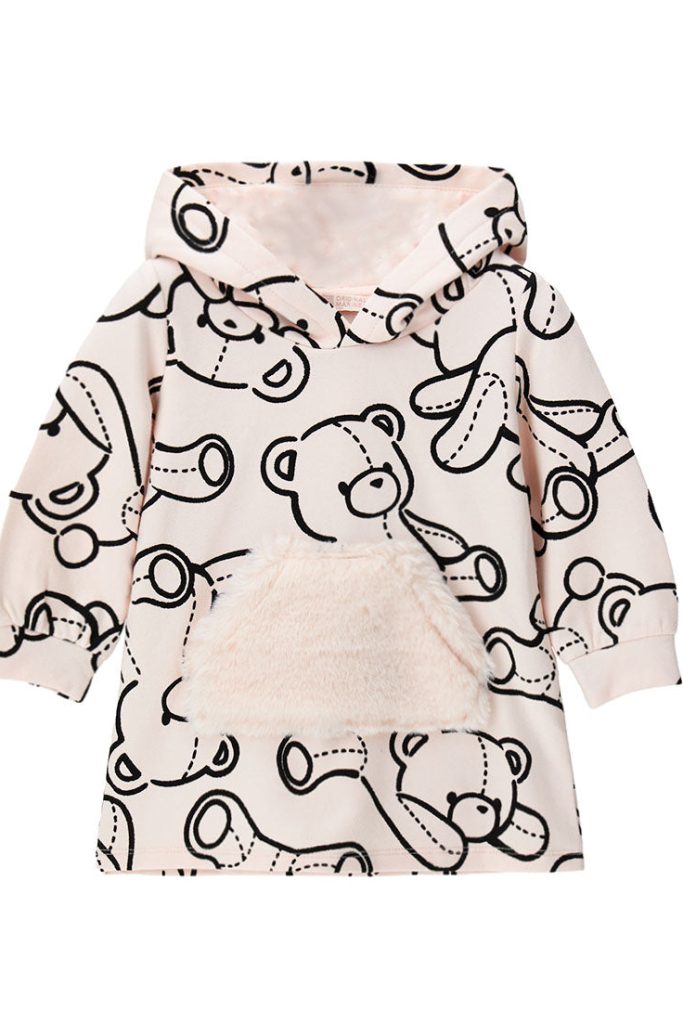 Robe et salopette Teddy Baby Girl