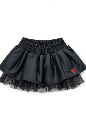 Jupe de fête en similicuir pour bébé fille
